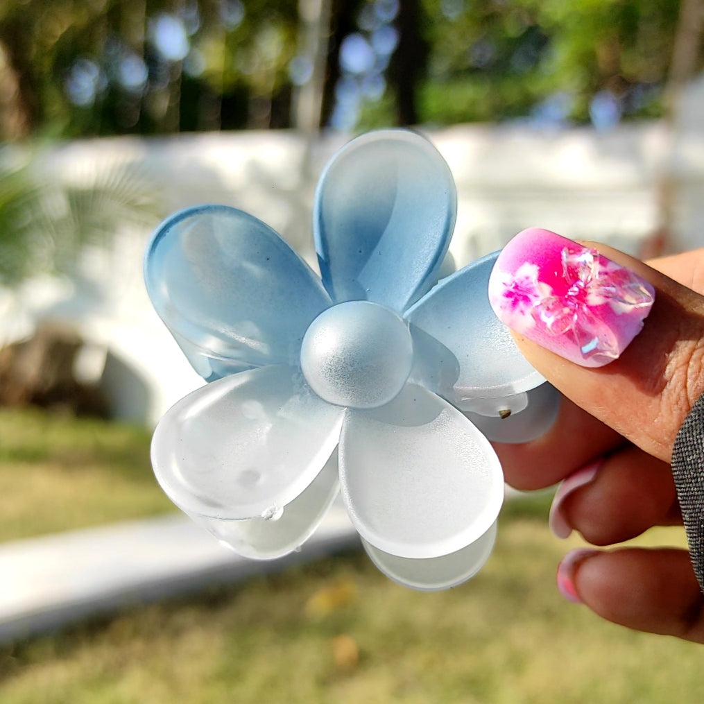 Frosted Daisy Hair Claw