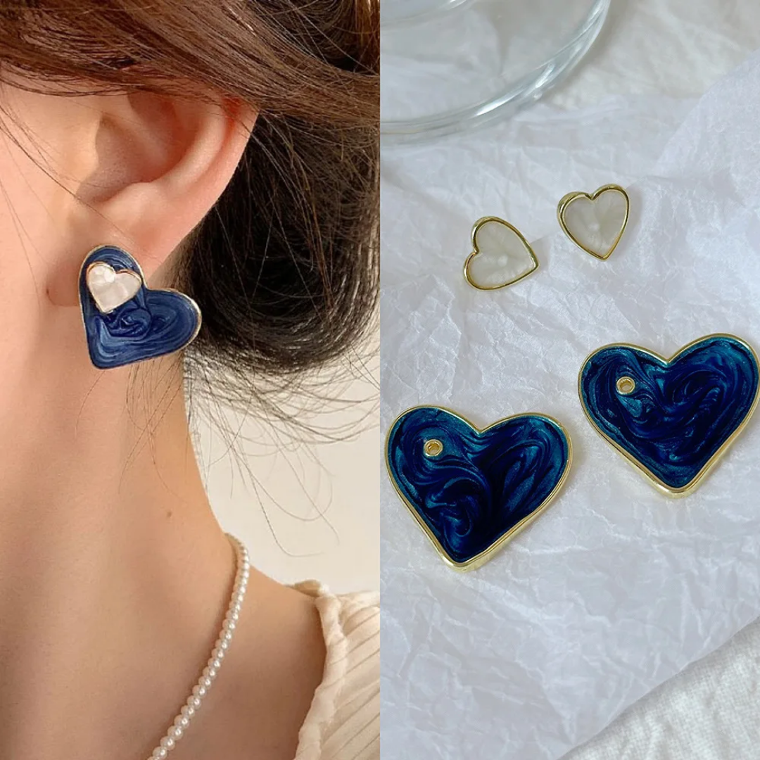 Ocean Heart Studs