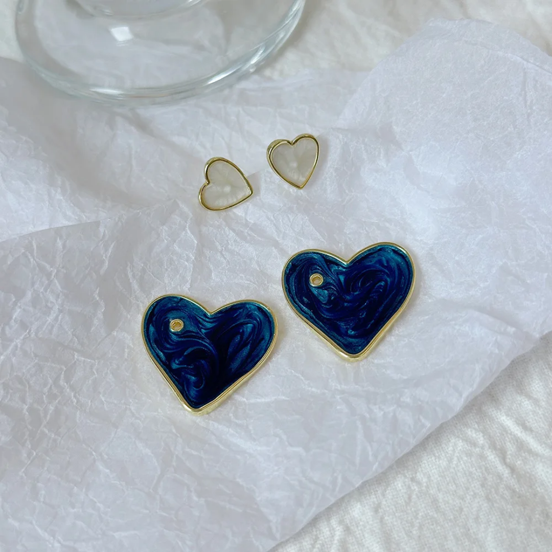 Ocean Heart Studs